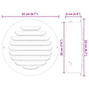 Luftventilationsdæk 4 pcs Sølv 200 mm Rustfrit stål