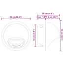 Luftventilationsdæk 8 pcs Sølv 100 mm Rustfrit stål