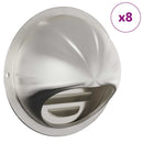 Luftventilationsdæk 8 pcs Sølv 100 mm Rustfrit stål