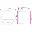 Luftventilationsdæk 8 pcs Sølv 200 mm Rustfrit stål
