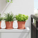 Rund Blomsterpotte 6 pcs Mursten Rød Ø 15 x 12 cm Plastik