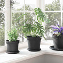 Rund Blomsterpotte 6 pcs Sort Ø 17 x 14 cm Plastik