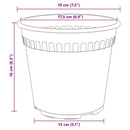 Rund Blomsterpotte 6 pcs Sort Ø 19 x 16 cm Plastik