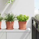 Rund Blomsterpotte 24 pcs Mursten Rød Ø 17 x 14 cm Plastik