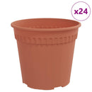 Rund Blomsterpotte 24 pcs Mursten Rød Ø 19 x 16 cm Plastik