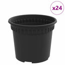 Rund Blomsterpotte 24 pcs Sort Ø 12,5 x 10 cm Plastik