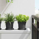 Rund Blomsterpotte 24 pcs Sort Ø 15 x 12 cm Plastik