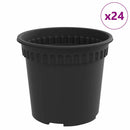 Rund Blomsterpotte 24 pcs Sort Ø 15 x 12 cm Plastik