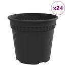 Rund Blomsterpotte 24 pcs Sort Ø 17 x 14 cm Plastik
