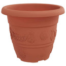 Rund Blomsterpotte 6 pcs Mursten Rød Ø 22 x 18 cm Plastik