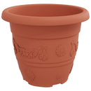 Rund Blomsterpotte 6 pcs Mursten Rød Ø 26 x 21.5 cm Plastik