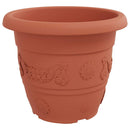 Rund Blomsterpotte 6 pcs Mursten Rød Ø 34 x 28 cm Plastik