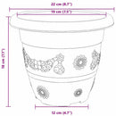 Rund Blomsterpotte 24 pcs Mursten Rød Ø 22 x 18 cm Plastik