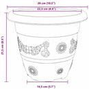 Rund Blomsterpotte 24 pcs Mursten Rød Ø 26 x 21.5 cm Plastik
