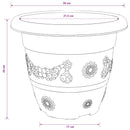 Rund Blomsterpotte 24 pcs Mursten Rød Ø 30 x 25 cm Plastik