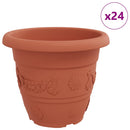 Rund Blomsterpotte 24 pcs Mursten Rød Ø 39 x 32 cm Plastik