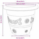 Rund Blomsterpotte 24 pcs Mursten Rød Ø 39 x 32 cm Plastik