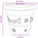 Rund Blomsterpotte 24 pcs Sort Ø 30 x 25 cm Plastik