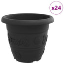 Rund Blomsterpotte 24 pcs Sort Ø 34 x 28 cm Plastik