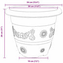 Rund Blomsterpotte 24 pcs Sort Ø 34 x 28 cm Plastik