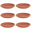 Rund Blomsterbakke 6 pcs Mursten Rød Ø 14 x 2 cm Plastik