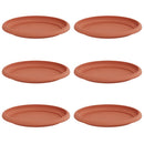 Rund Blomsterbakke 6 pcs Mursten Rød Ø 17,5 x 2 cm Plastik