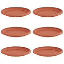 Rund Blomsterbakke 6 pcs Mursten Rød Ø 19 x 2 cm Plastik