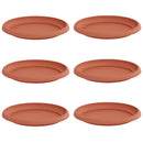 Rund Blomsterbakke 6 pcs Mursten Rød Ø 21,5 x 2,5 cm Plastik