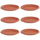 Rund Blomsterbakke 6 pcs Mursten Rød Ø 23,5 x 2,5 cm Plastik