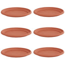 Rund Blomsterbakke 6 pcs Mursten Rød Ø 27 x 2,5 cm Plastik
