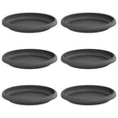 Rund Blomsterbakke 6 pcs Sort Ø 14 x 2 cm Plastik