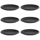 Rund Blomsterbakke 6 pcs Sort Ø 17,5 x 2 cm Plastik