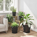 Rund Blomsterbakke 6 pcs Sort Ø 14 x 2 cm Plastik