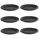 Rund Blomsterbakke 6 pcs Sort Ø 14 x 2 cm Plastik