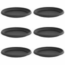 Rund Blomsterbakke 6 pcs Sort Ø 14 x 2 cm Plastik
