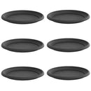 Rund Blomsterbakke 6 pcs Sort Ø 14 x 2 cm Plastik