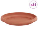 Rund Blomsterbakke 24 pcs Mursten Rød Ø 14 x 2 cm Plastik