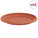 Rund Blomsterbakke 24 pcs Mursten Rød Ø 14 x 2 cm Plastik
