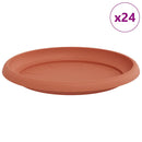 Rund Blomsterbakke 24 pcs Mursten Rød Ø 21,5 x 2,5 cm Plastik