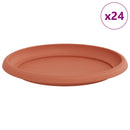 Rund Blomsterbakke 24 pcs Mursten Rød Ø 23,5 x 2,5 cm Plastik