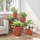 Rund Blomsterbakke 24 pcs Mursten Rød Ø 27 x 2,5 cm Plastik