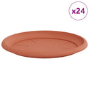 Rund Blomsterbakke 24 pcs Mursten Rød Ø 27 x 2,5 cm Plastik