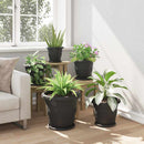 Rund Blomsterbakke 24 pcs Sort Ø 27 x 2,5 cm Plastik