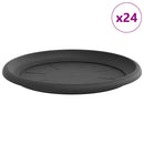 Rund Blomsterbakke 24 pcs Sort Ø 27 x 2,5 cm Plastik