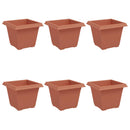 Firkantet Blomsterkrukke 6 pcs Mursten Rød 20 x 20 x 16 cm