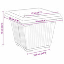 Firkantet Blomsterkrukke 6 pcs Mursten Rød 20 x 20 x 16 cm