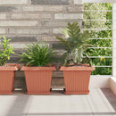 Firkantet Blomsterkrukke 6 pcs Mursten Rød 28,5 x 28,5 x 22 cm