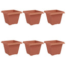 Firkantet Blomsterkrukke 6 pcs Mursten Rød 38 x 38 x 30 cm