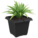 Firkantet Blomsterkrukke 6 pcs Sort 20 x 20 x 16 cm Plastik