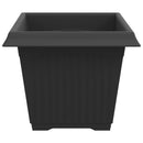 Firkantet Blomsterkrukke 6 pcs Sort 28,5 x 28,5 x 22 cm Plastik